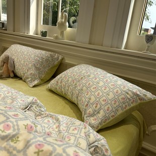 法式 田园少女小碎花棉加绒四件面全棉B面1.5m1.8米保暖