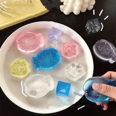NEW Fidget Toy Mini Squishy Toys Mochi Ice Block Stress Ball