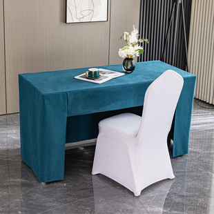 加厚面台尼桌布酒店会议室桌布罩展会活动台泥长方形台布