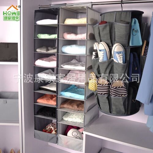 foldable clothes wall hanging bags organizer storage cabinet