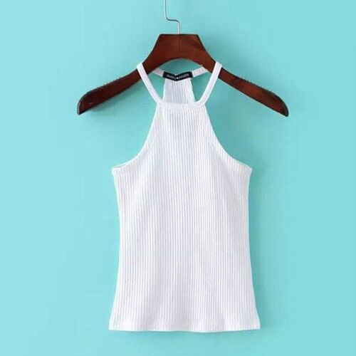 2021 Summer Casual Knit Basic Tank Top Women Ribbed Stretchy