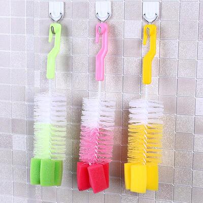 Long-Handled Baby Bottle Brush, Kitchen Fine Sponge Brush fo