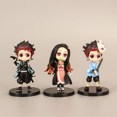 Demon Slayer PVC Action Figures Tanjirou Nezuko Anime Kimets