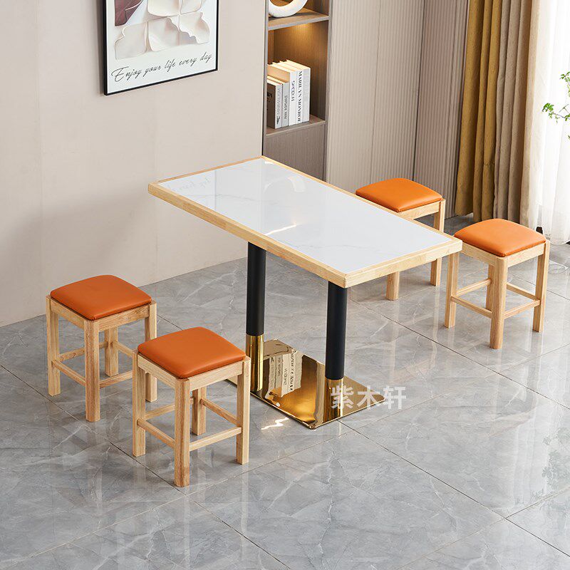 快餐桌椅商用岩板餐桌椅奶茶店面馆小吃店沙县小吃烧烤店餐桌定制,住宅家具,岩板餐桌,淘宝优惠券,粉丝福利购,淘宝优惠卷
