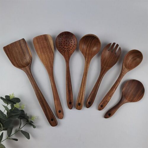 Teak spatula Solid wood small rice spoon soup slotted spoon
