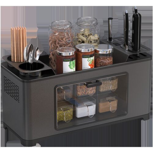 Kitchen shelf seasoning box knife cover cover storage rack