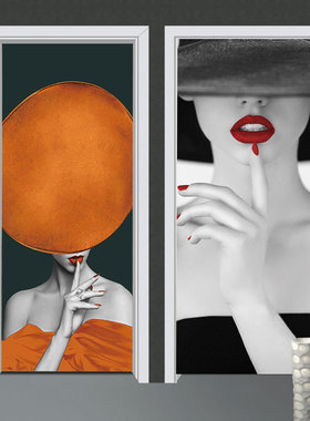 门贴纸整张木门翻新自粘包门上玻璃房装饰宿舍卧室改造画个性创意