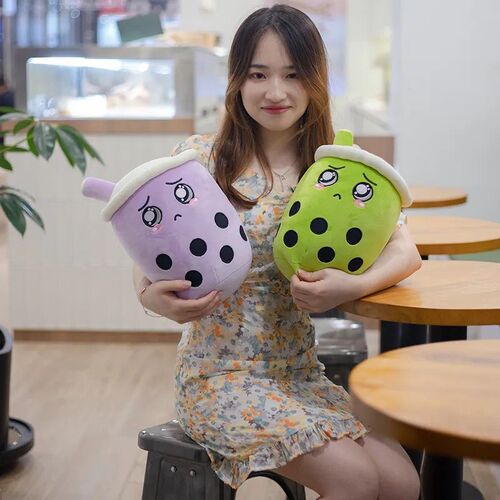 22-25cm Cuddly Bubble Tea Plushies Squishy Pearls Milk Tea B