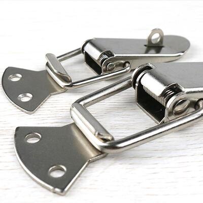 Stainless Steel Spring Buckle Toolbox Wooden Box Duckbill