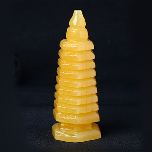 七星堂太岁塔九层黑曜石黄玉文昌塔汉白玉文昌及第荣升塔摆件