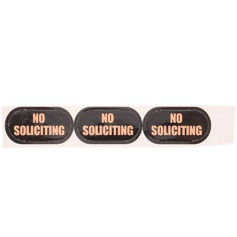 3 Sheets No Solicitation Sign Soliciting Lable Stickers - 实物图