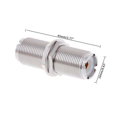UHF SO239 Female To Female Jack Nut Bulkhead Panel Mount Ada