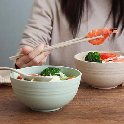 4pcs Portable Reusable Household Dishware Set Kids Adult Spo