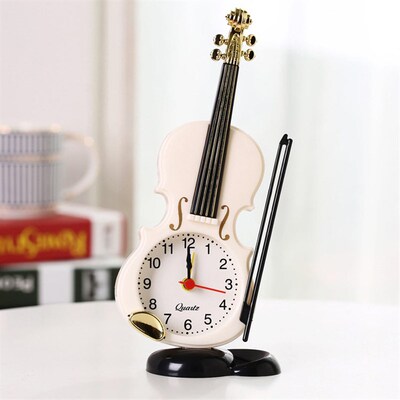 Violin alarm clock Creative instrument table clock