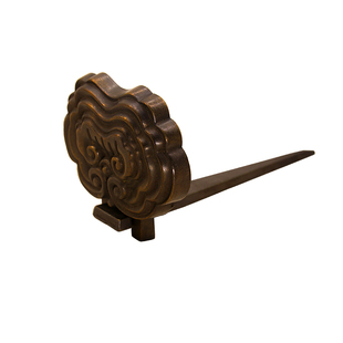 中式黄铜祥云如意云托实木装饰牌匾额画框挂匾托钉画挂钩五金配件