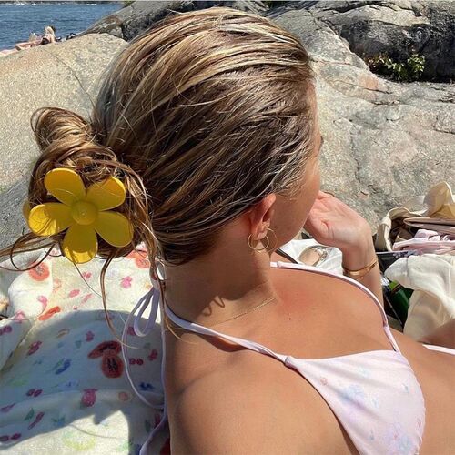 Korea Flower Shape Hair Claw Clip for Women Girls Barrette C