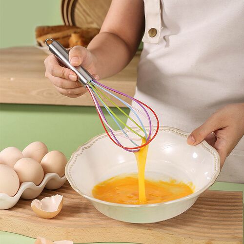 Manual Stainless Steel Handle Silicone Multi-purpose Egg Bea