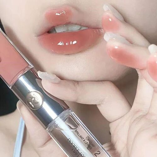 Double Head Mirror Lip Gloss Moisturizing Transparent Gloss