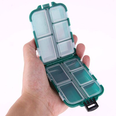 10 Compartments Fishing Lure Boxes Bait Storage Case Fishing