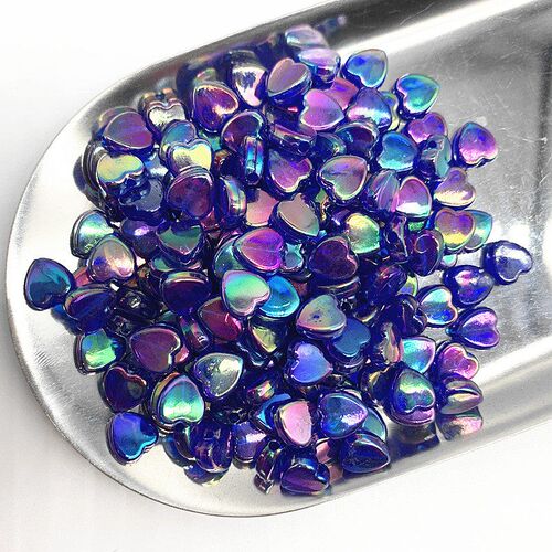 100pcs/lot 8mm Transparent AB Charms Heart Shape Acrylic Bea