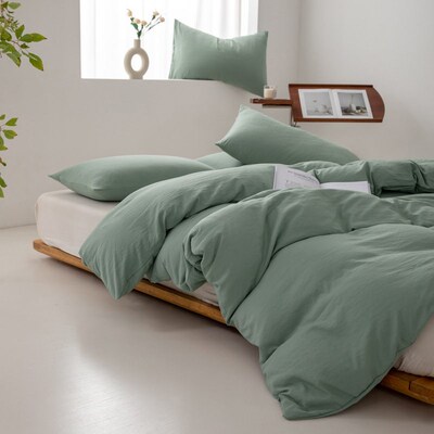Ins Style Japanese Style Simple Washed Cotton Solid Color Si