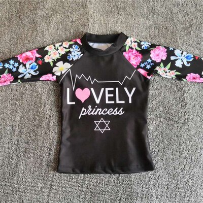 Girl Two Pieces Suit Beachwear 3-10 Year Children Long Sleev