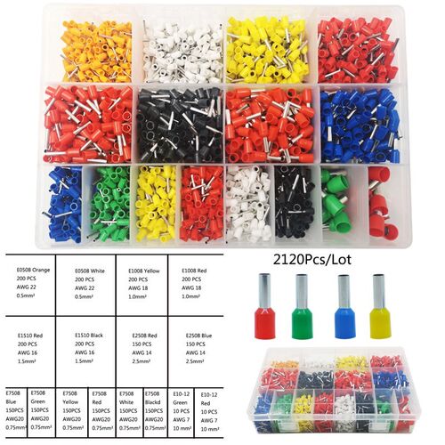 Box-packed Tubular Various Styles electrical wire cable conn