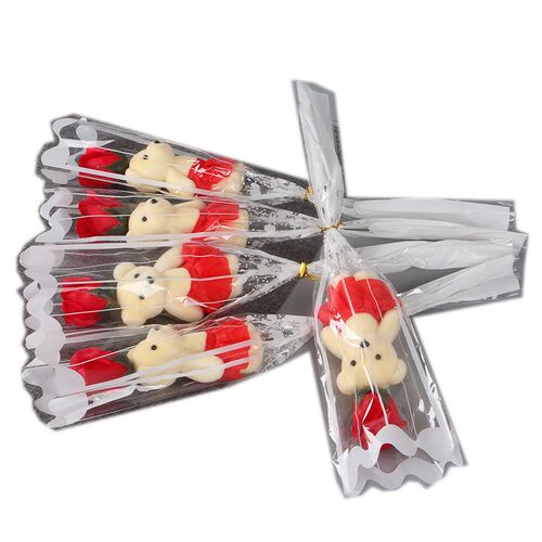 Chinese Valentines Day Single Bear Rose Soap Flower Floor P