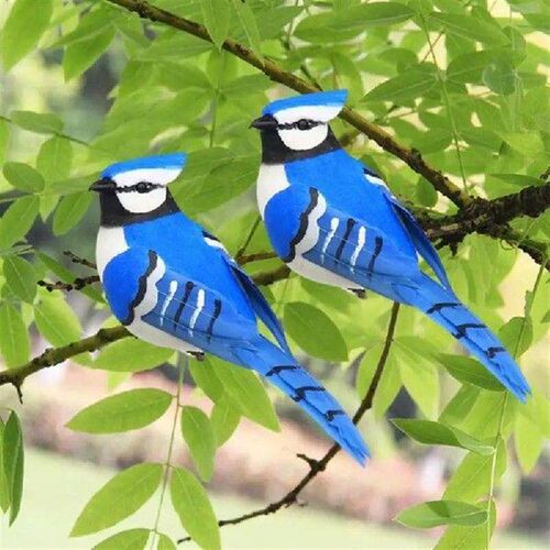 Clip On Artificial Birds Set Of 12 Clip On Foam Feather