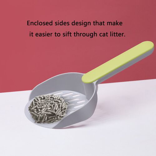 Cat Litter Shovel Plastic Cats Poop Scoop with Base Pet Clea