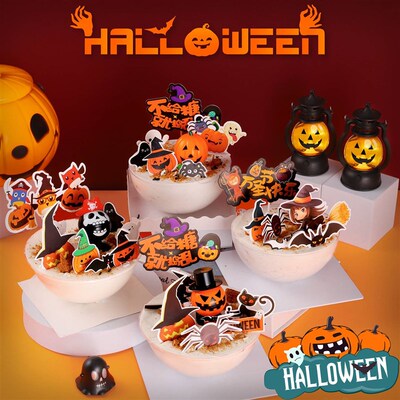 Halloween Cake Decoration Witch plug in jack o  lantern Mou