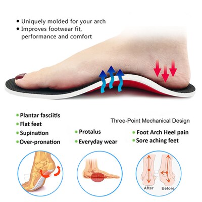 Orthopedic Insoles for Flat Foot Orthotics Gel shoes sole In