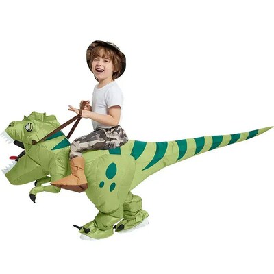 New Hot Sale Funny Child Adult Inflatable Riding Green Dinoa