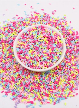 Colourful Mix Cylindrical Polymer Clay Slices Sprinkles for