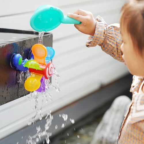 Colorful Waterwheel Bathing Sucker Baby Bath Toys Bathtub Wa