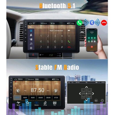 New 9 Inch Car Stereo HD Touch Screen Single Din Car Radio S