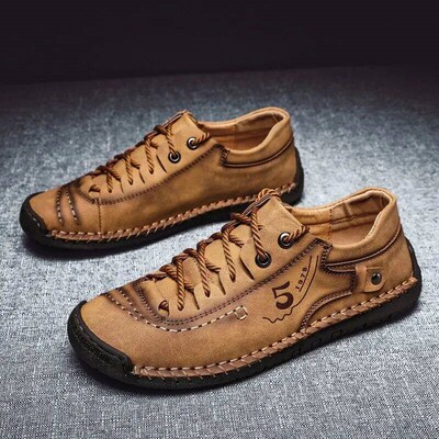 New Men Leather Casual Shoes Outdoor Comfortable High Qualit