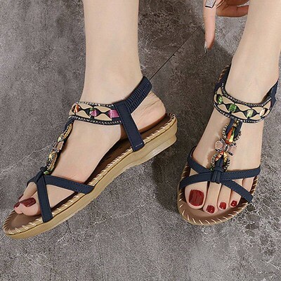 Womens Sandals Bohemia Style Gemstone Sandals Summer 2025