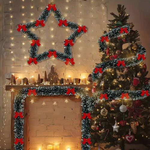 1set 30LED Christmas Tinsel Garland Artificial Christmas Gar