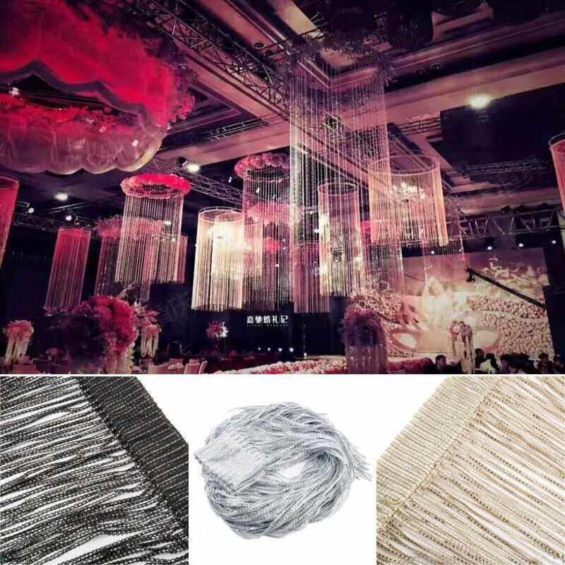 1*2 M Glitter String Door Curtain Beads Room Dividers Beade - 实物图