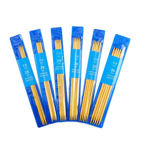2-5mm 5Pcs/Set Knitting Needles Double Pointed Bamboo Croche