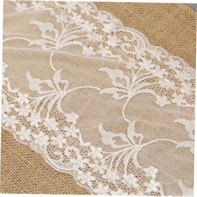 Linen table flag lace cloth Christmas黄麻布桌旗蕾丝桌布装饰