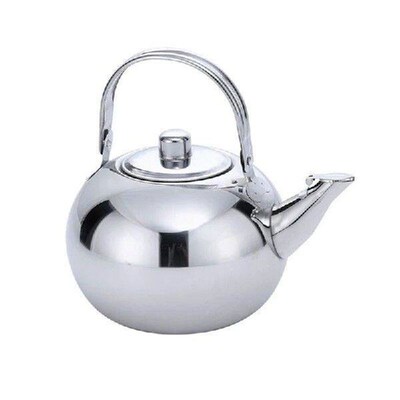 Stainsless Steel Teapots with Infuser Short Spouts Coffee