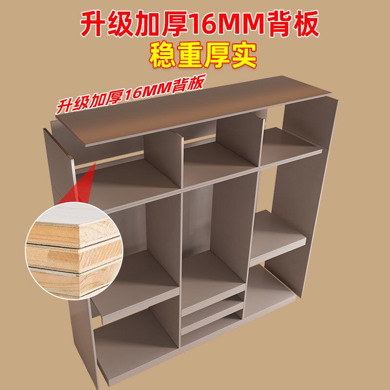 衣柜家用卧室实木生态板民宿出租房用柜子分段式儿童对开门挂衣橱,住宅家具,独立衣柜,淘宝优惠券,粉丝福利购,淘宝优惠卷