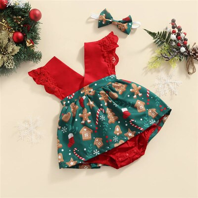 Ma&Baby 0-18M 1st Christmas Newborn Infant Baby Girls Romper