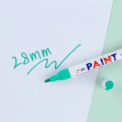 6 Pcs Colorful Permanent Paint Marker Pens Waterproof White