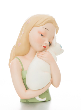 白夜童话滩涂猫 客厅装饰品摆件雕塑艺术品家居欧式酒柜创意礼品