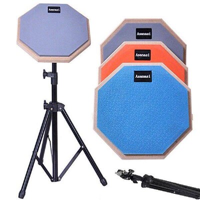 8 Inch Rubber Wooden Drum Practice Pad with Adjustable