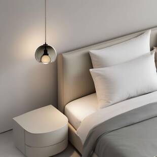 餐厅玻璃977吊卧灯欧客厅北餐啡桌创意咖店室中山灯具床头小吊灯