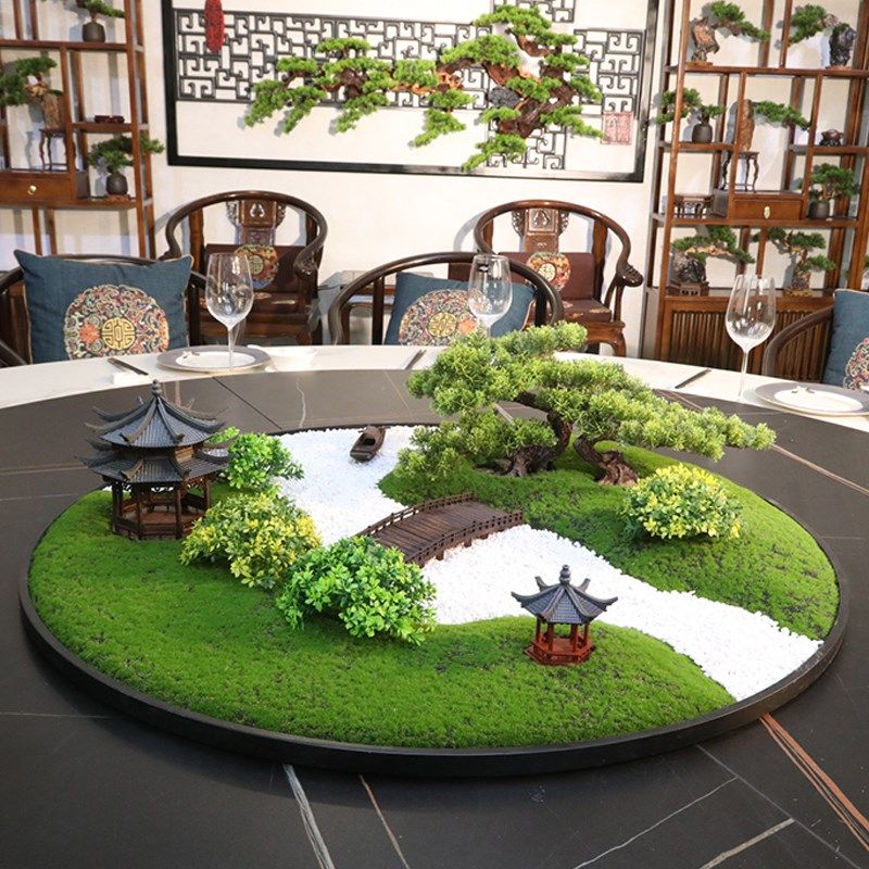 大圆桌中间转盘摆花酒店餐桌摆件中式圆形创意桌芯装饰品摆设桌花,家居饰品,仿真花/假花,淘宝优惠券,粉丝福利购,淘宝优惠卷